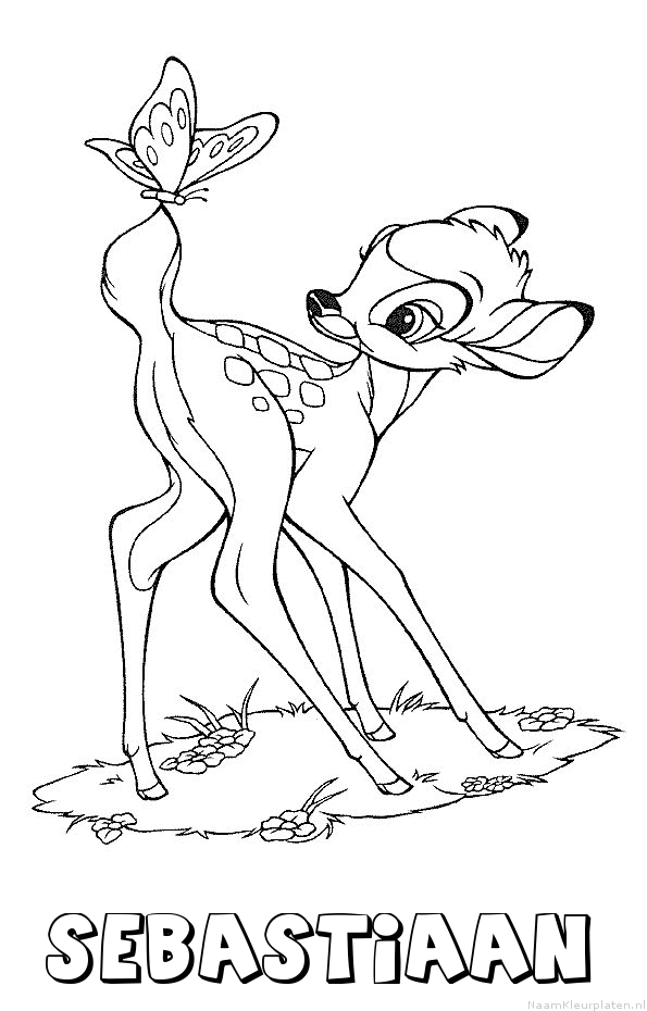 Sebastiaan bambi kleurplaat