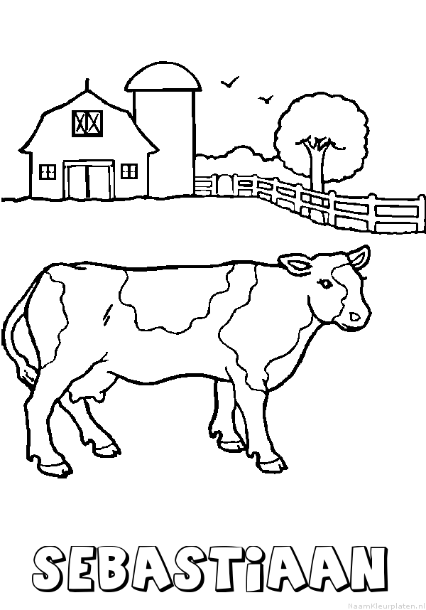 Sebastiaan koe kleurplaat