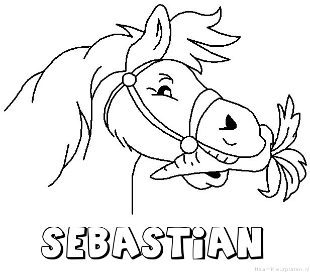 Sebastian paard van sinterklaas kleurplaat