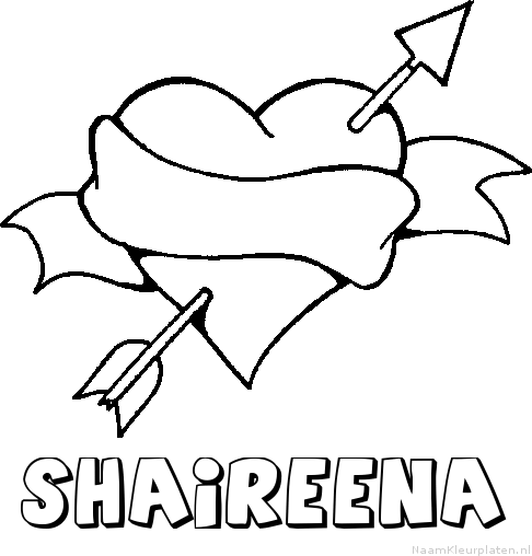 Shaireena liefde kleurplaat