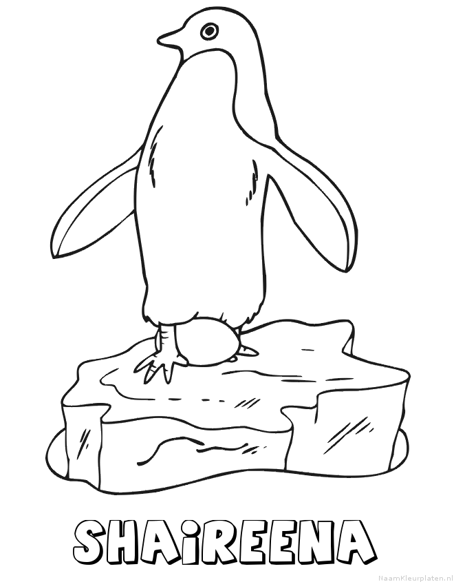 Shaireena pinguin kleurplaat