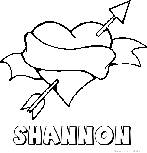 Shannon liefde kleurplaat