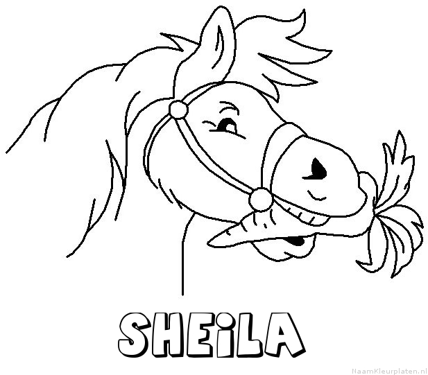 Sheila paard van sinterklaas kleurplaat