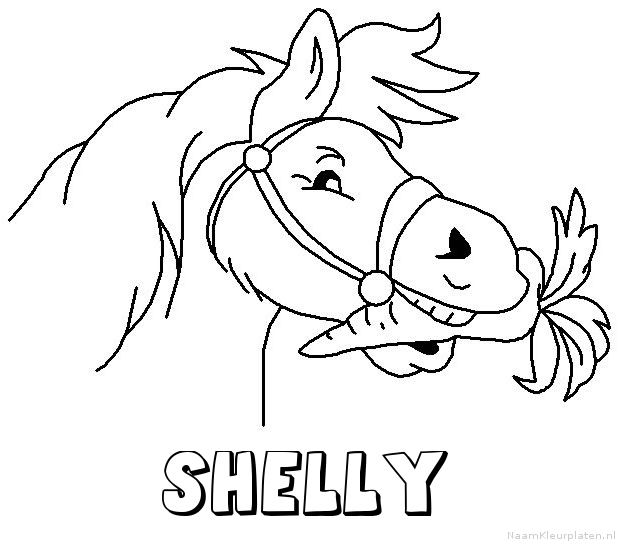 Shelly paard van sinterklaas kleurplaat
