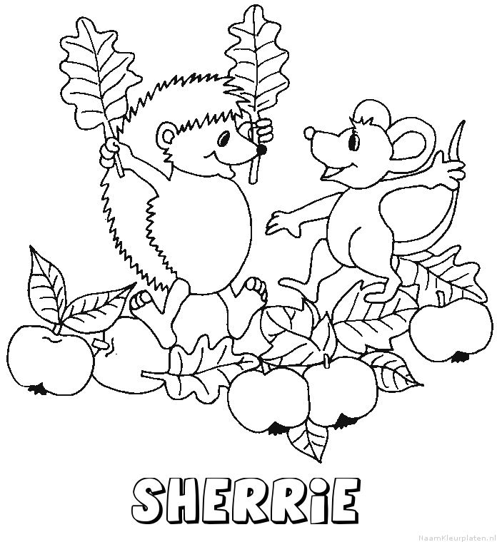 Sherrie egel kleurplaat