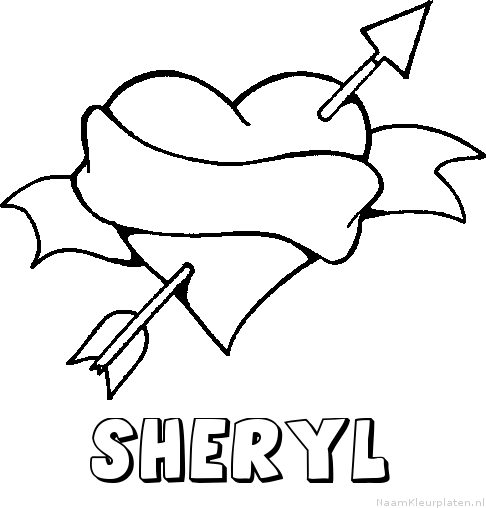 Sheryl liefde kleurplaat