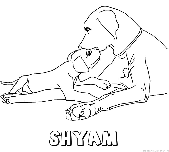 Shyam hond puppy kleurplaat