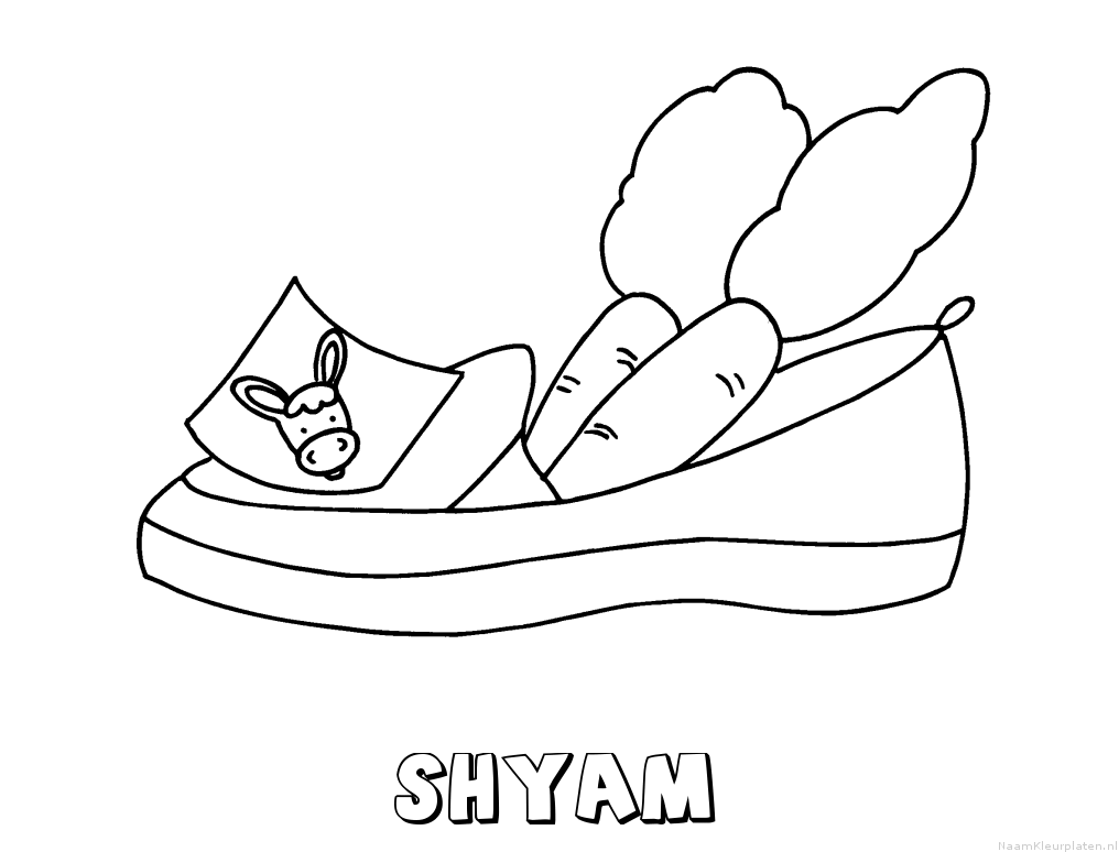 Shyam schoen zetten kleurplaat