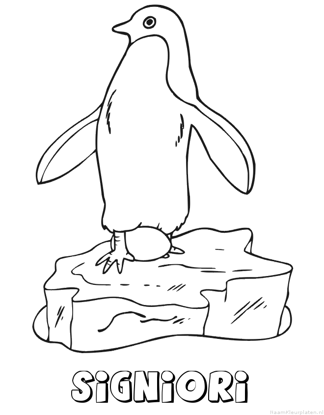 Signiori pinguin kleurplaat