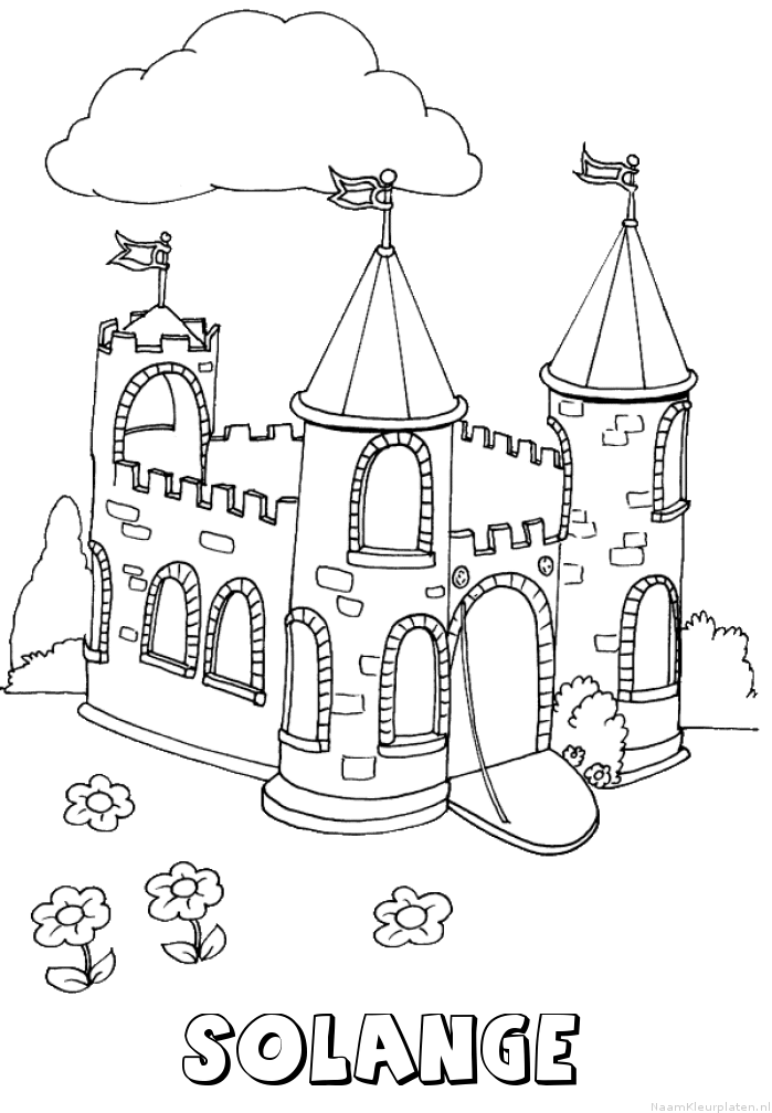 Solange kasteel kleurplaat