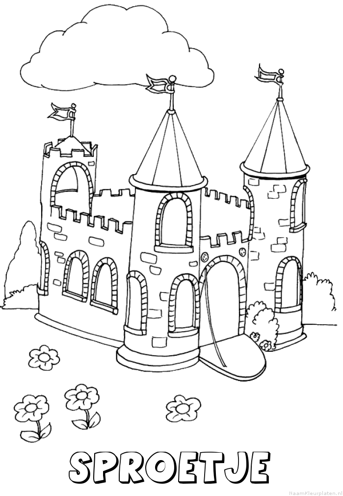 Sproetje kasteel kleurplaat