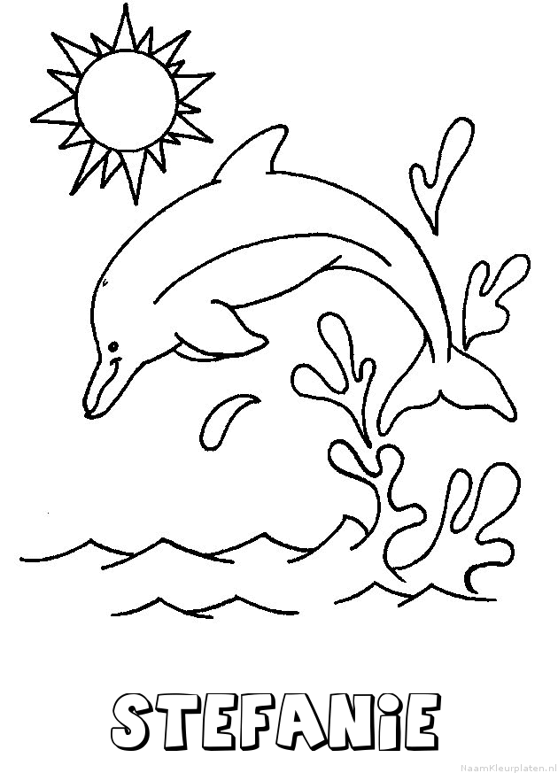 Stefanie dolfijn kleurplaat