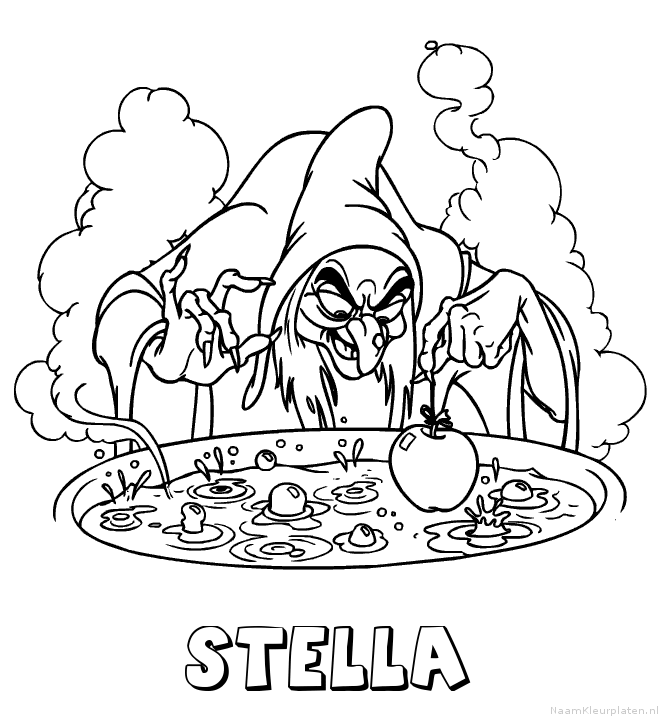 Stella heks kleurplaat