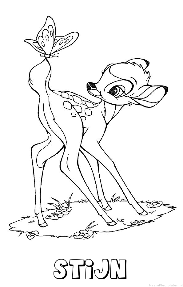 Stijn bambi kleurplaat