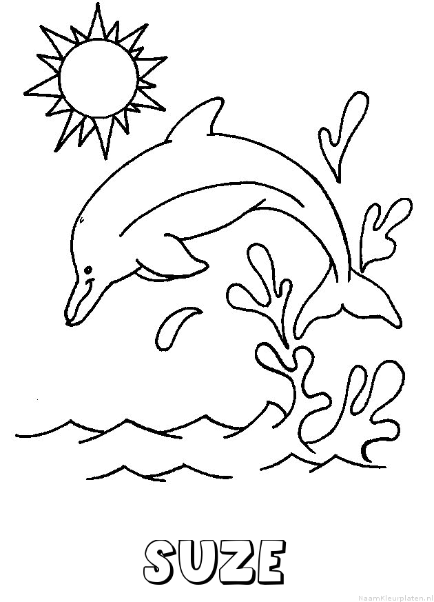 Suze dolfijn kleurplaat