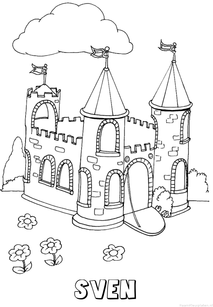 Sven kasteel kleurplaat