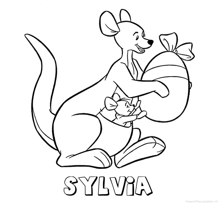 Sylvia kangoeroe kleurplaat