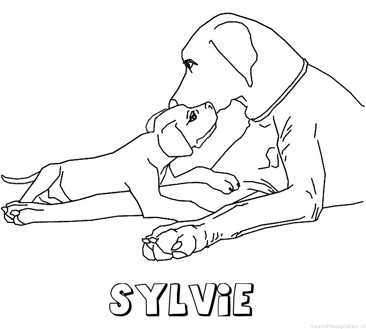 Sylvie hond puppy kleurplaat