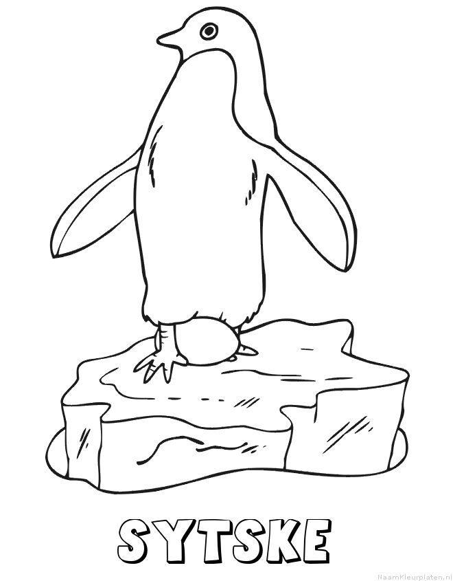 Sytske pinguin kleurplaat