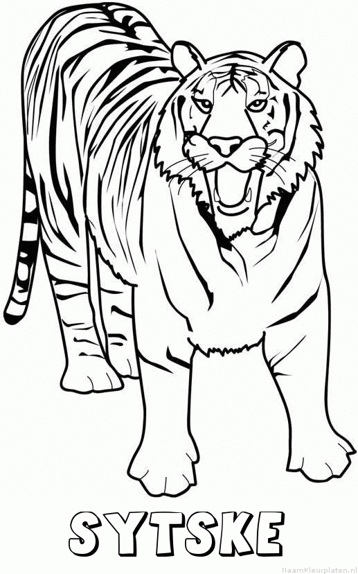 Sytske tijger 2 kleurplaat
