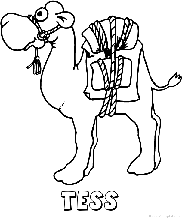 Tess kameel kleurplaat