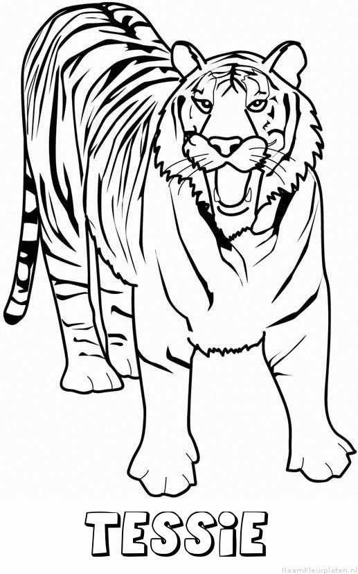Tessie tijger 2 kleurplaat
