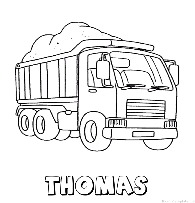 Thomas vrachtwagen kleurplaat
