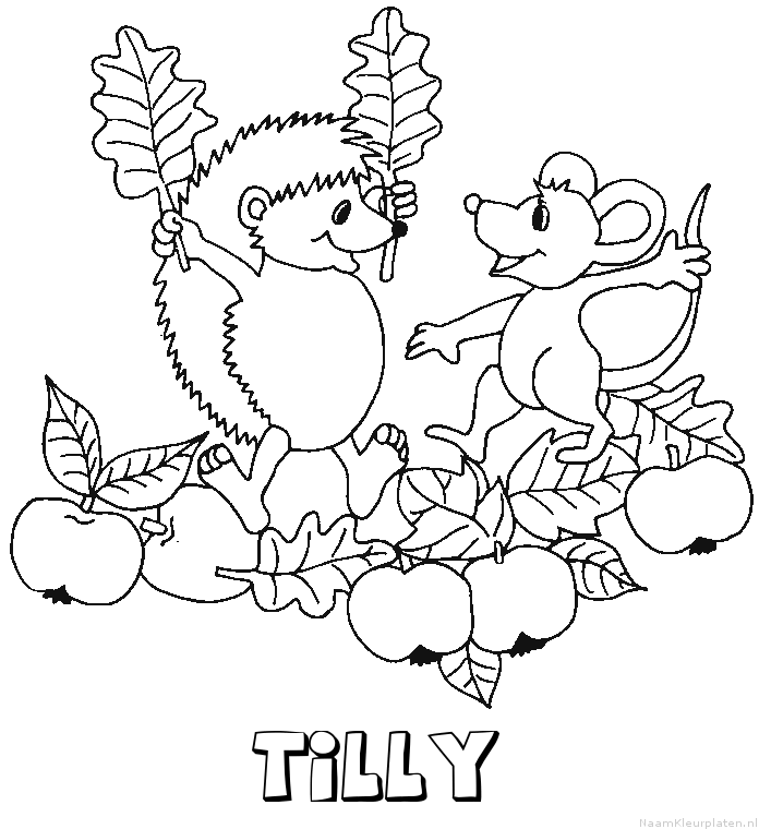 Tilly egel kleurplaat