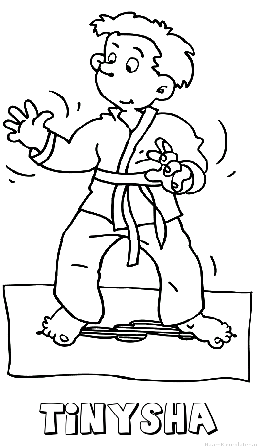 Tinysha judo kleurplaat