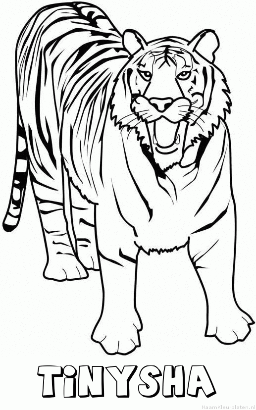 Tinysha tijger 2 kleurplaat