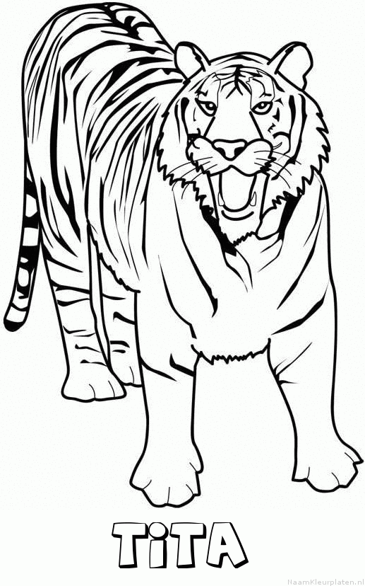 Tita tijger 2 kleurplaat