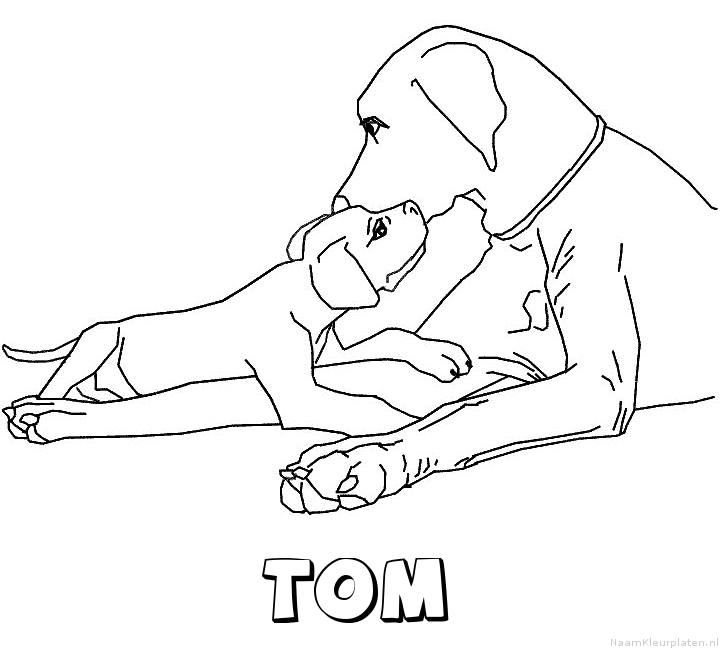Tom hond puppy kleurplaat