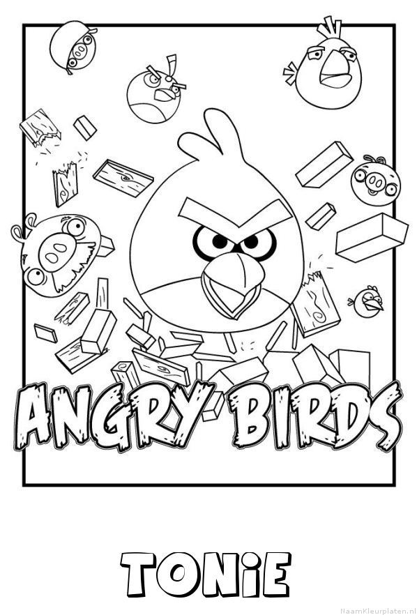 Tonie angry birds kleurplaat