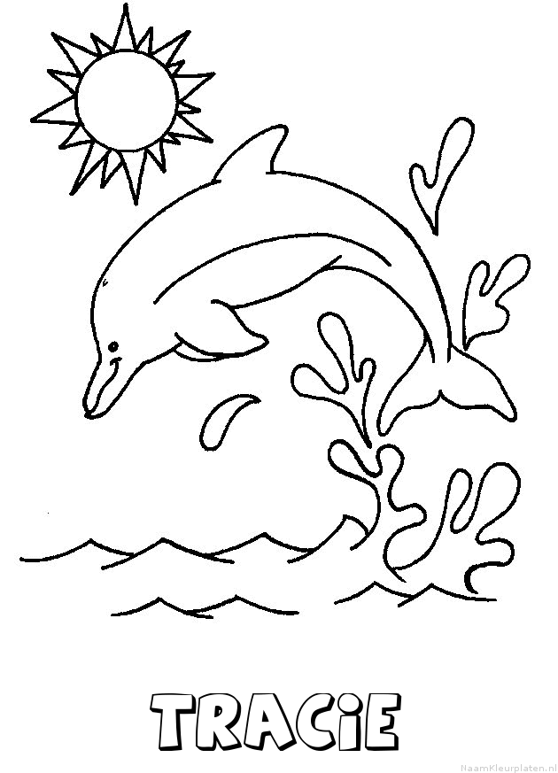 Tracie dolfijn kleurplaat