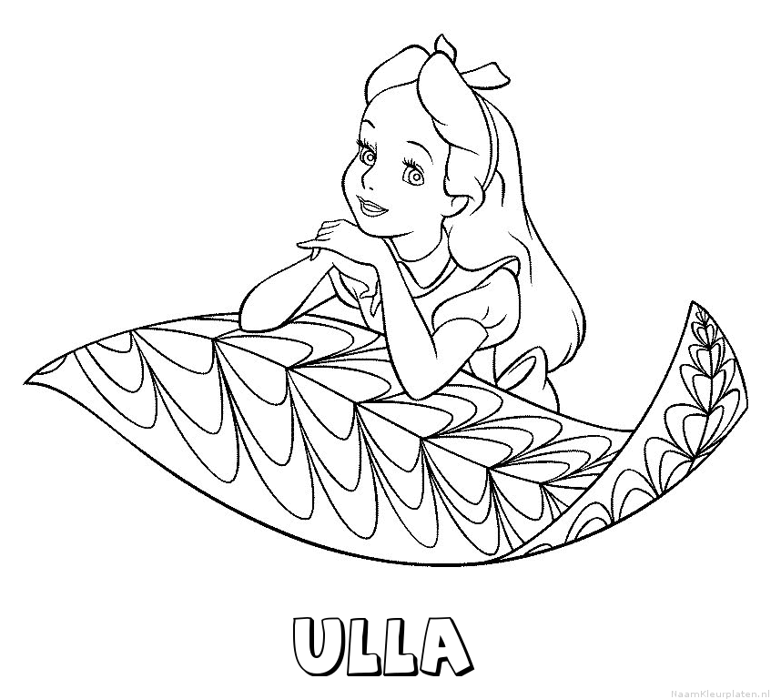 Ulla alice in wonderland kleurplaat
