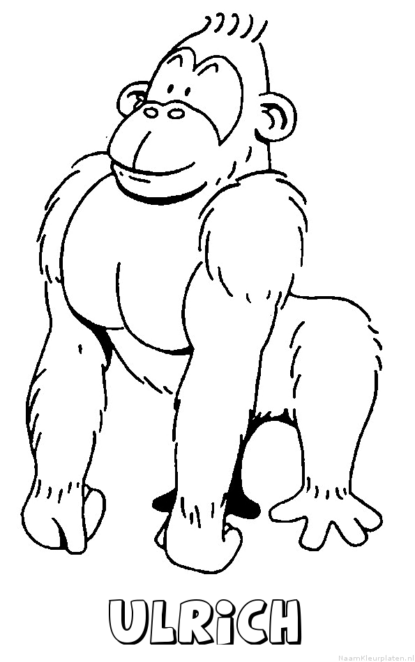 Ulrich aap gorilla kleurplaat