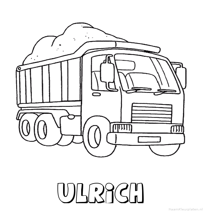 Ulrich vrachtwagen kleurplaat