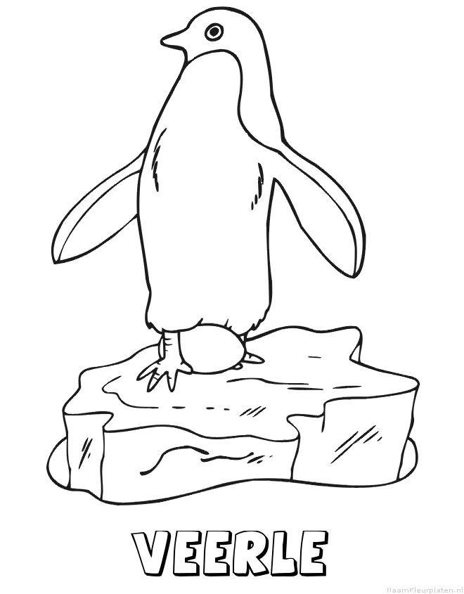 Veerle pinguin kleurplaat