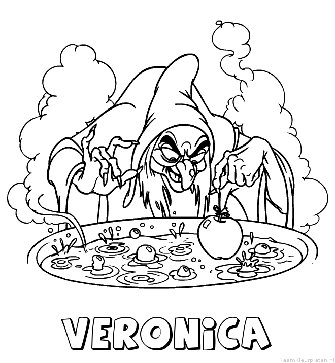 Veronica heks kleurplaat