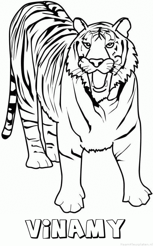 Vinamy tijger 2 kleurplaat