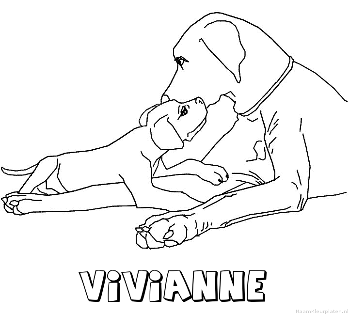 Vivianne hond puppy kleurplaat