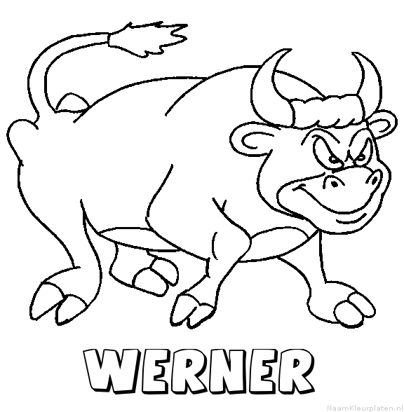 Werner stier kleurplaat