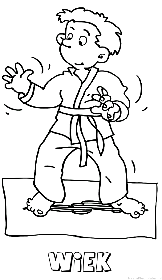 Wiek judo kleurplaat