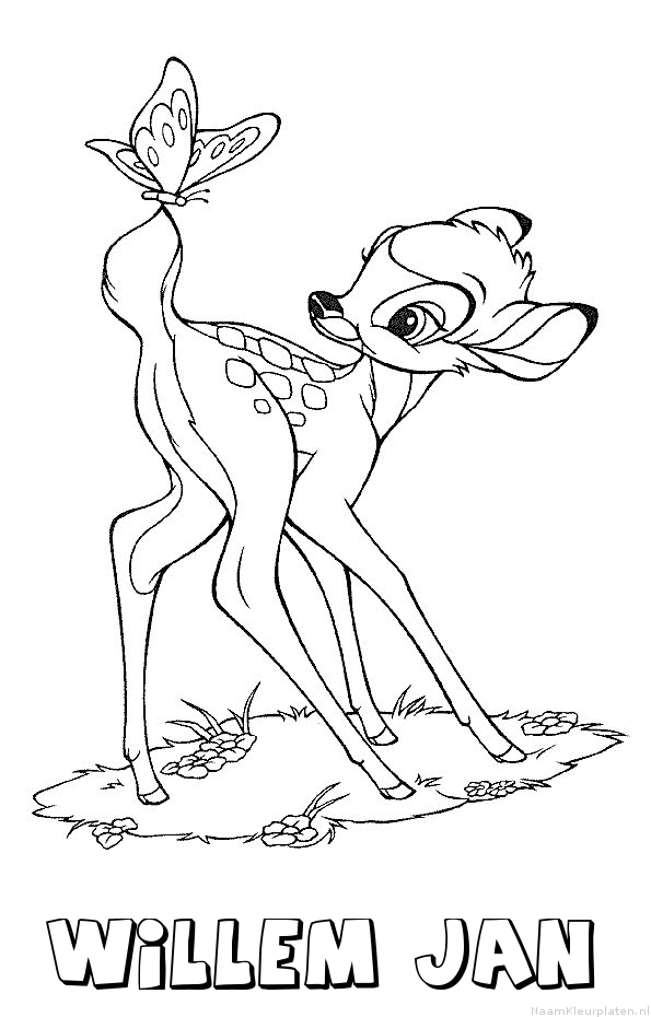 Willem jan bambi kleurplaat