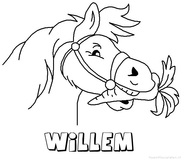 Willem paard van sinterklaas kleurplaat