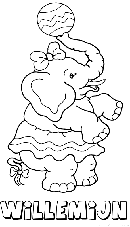 Willemijn olifant kleurplaat
