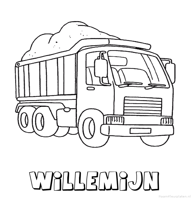 Willemijn vrachtwagen kleurplaat