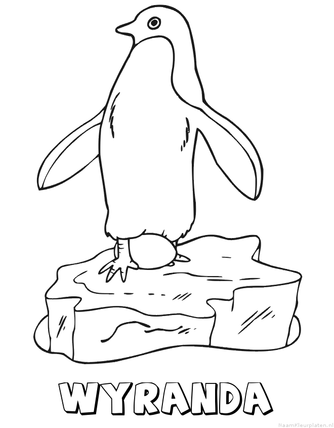 Wyranda pinguin kleurplaat
