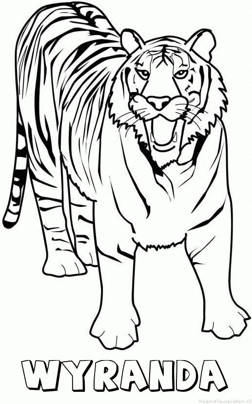 Wyranda tijger 2 kleurplaat