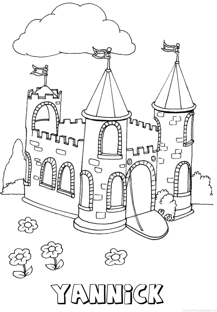 Yannick kasteel kleurplaat